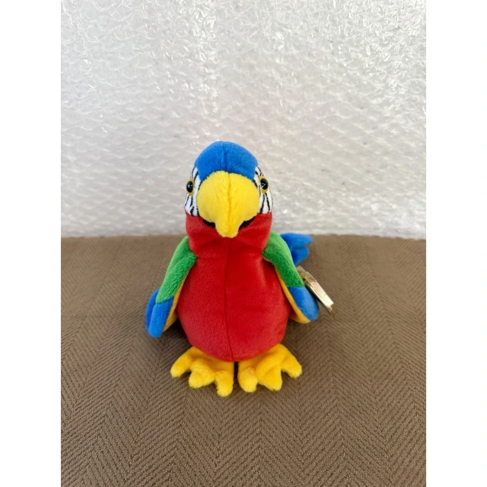 Rare Vintage Ty 4197 Beanie Baby Jabber The Parrot Tropical Bird Sealed Tag